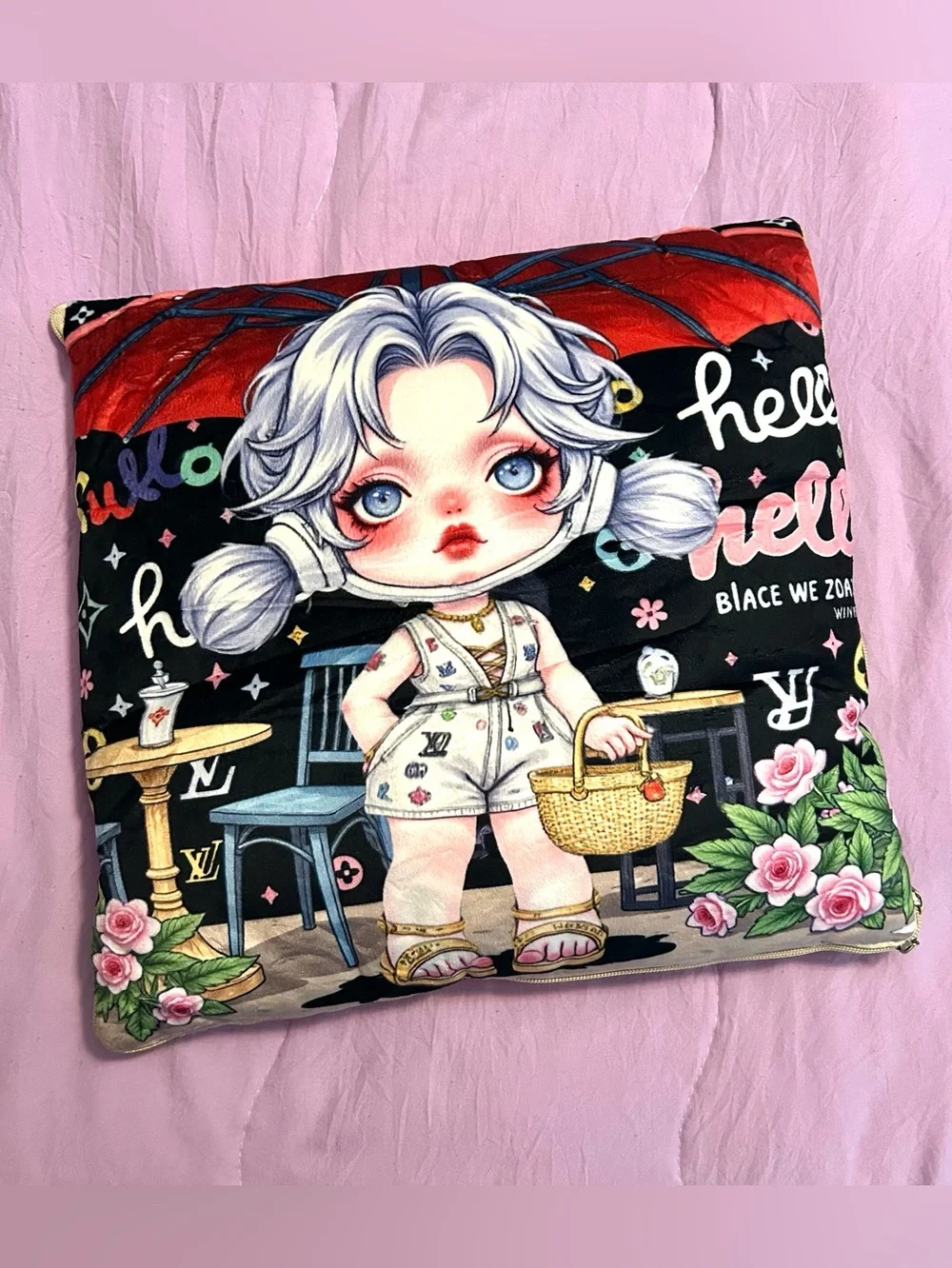 SkullPanda Blanket Pillow